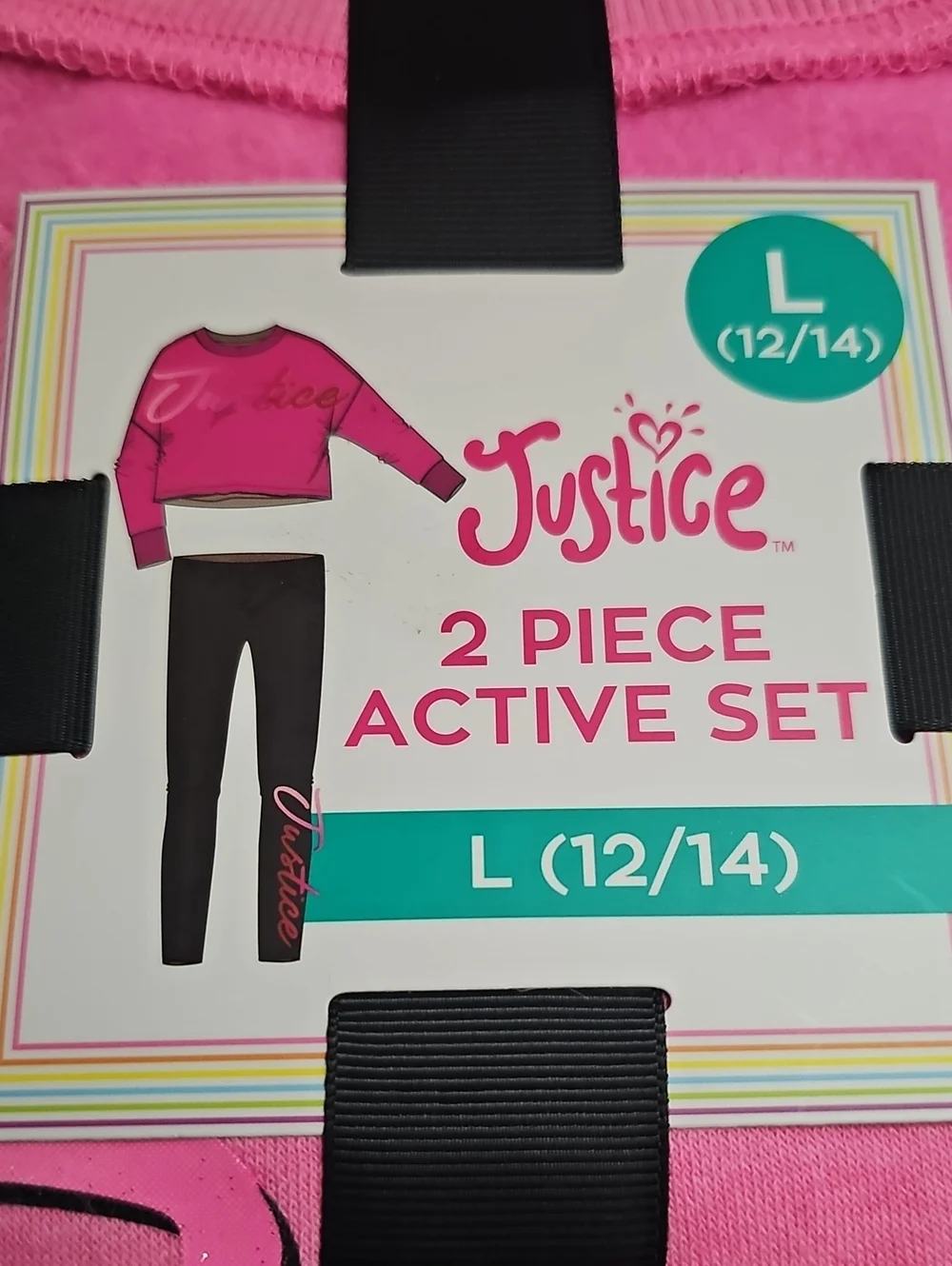 Justice Bright Pink 2-Piece Active Set